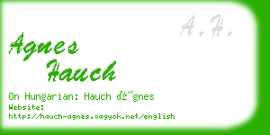 agnes hauch business card